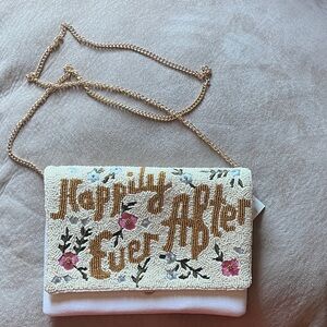 Francesca's Collections Beaded Clutch - Gold, Pink, White